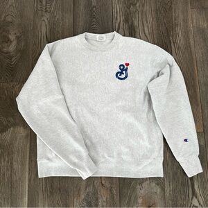 Vintage CHAMPION Gray Reverse Weave Crewneck Sweatshirt Size L